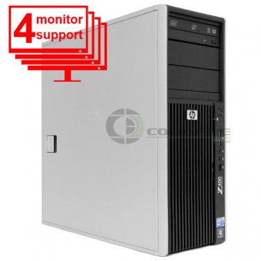 4 Monitor Trading Computer HP Z400 Workstation Xeon W3505 2.53Ghz 4GB 1TB Win10