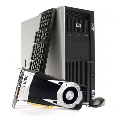 HP Z800 Gaming Computer PC GeForce GTX 1060 6GB |  2x CPU | 256GB SSD | 12GB RAM