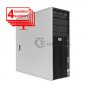 4 Monitor Trading Computer HP Z400 Computer Xeon W3520 2.66Ghz 8GB 1TB Win10