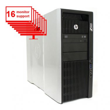 HP Z820 16-Monitor Computer/Desktop12-Core/16GB /1TB +256GB SSD / K1200/Win10