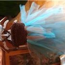 Brown and Blue Tutu Dress