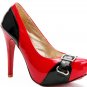 New red black 4.7" high heels pump shoes US7