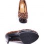 New Brown Leopard 5.1" heels  shoes US7