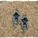 Hand Beaded Native American type eagle pattern earrings