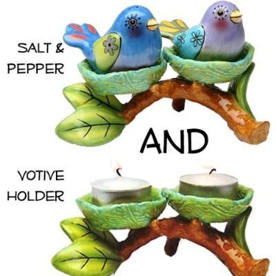 Bird Nest Salt Pepper and Tealight Holder Home decor