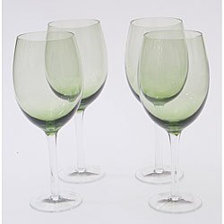 Olive Green 18 oz White Wine Glasses (set of 4)