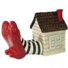 Wizard Of Oz Wicked Legs & House Salt & Pepper Shaker