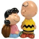 Peanut Lucy and Charlie Brown Football Salt Pepper