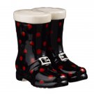 Magnetic Black with Red Polka Dot Boot Shoe Salt and Pepper