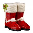 Magnetic Red Christmas Boot Shoe With Black Polka Dot Salt and Pepper