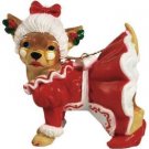 Aye Chihuahua Mrs Claus Chihuahua Dog Ornament