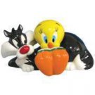 Looney Tune Tweety Bird and Sylvester Cat Reading Book Salt and Pepper Shaker
