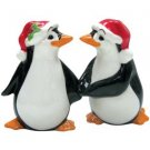 MWAH Magnetic Penguin Couple Wearing Christmas Hat Salt and Pepper