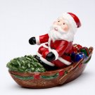 Christmas ~ Santa Row Boat Deliver Christmas Presents Salt and Pepper