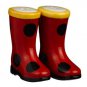 Magnetic Red Polka Dot Jumper RainBoot Shoe Salt and Pepper