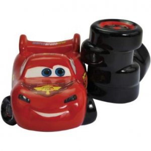 Disney Pixar Car Lightning McQueen and Tires Salt and Pepper Shakers