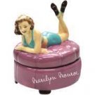 Marilyn Monroe in Bathing Suit Laying On Ottoman Salt and Pepper