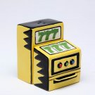 Yellow Slot Machine Showing Lucky Sevens Salt And Pepper Shakers