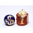 Bingo Ball Picker With Blue Bingo Money Ball Salt And Pepper Shakers