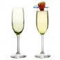 Green 8 oz Champagne Flute Glasses - set of 4
