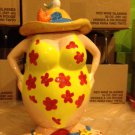 Lady wearing Swimsuit, hat and Sandal Cookie Jar