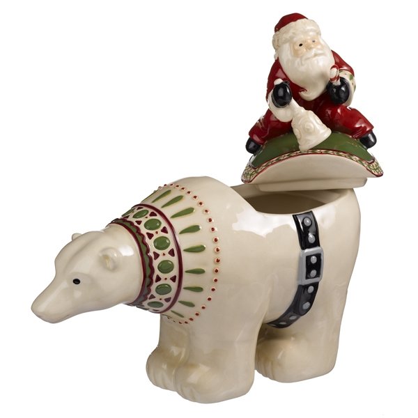 santa riding polar bear inflatable
