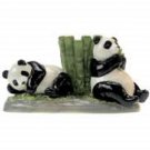 MWAH Panda Couple Salt and Pepper and Bamboo Shape Toothpick Holder Set