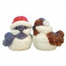 MWAH Birds Couple Wearing Santa Hat Salt and Pepper Shaker
