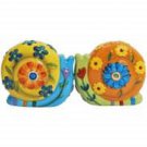Whimsical Snails With Flower Decoration Salt and Pepper