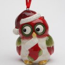 Whimsical Christmas Owl with Sock Ornament Holiday Decor