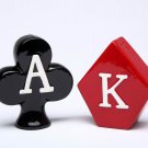 King Of Diamonds And Ace Of Clubs Poker Style Salt And Pepper Shakers