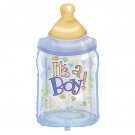 It's A Boy! Baby Bottle Shaped 34" Foil Balloon Party Supply