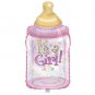 It's A Baby Girl! Baby Bottle Shaped 34" Foil Balloon Party Supply