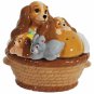 Disney The Lady & the Tramp Lady & Puppies in a Basket Salt Pepper Kitchen Ware
