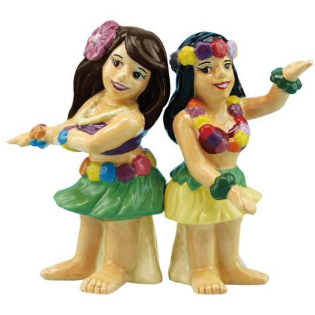 MWAH Hawaiian Dancing Hula Girl Salt and Pepper Kitchenware Home Decor