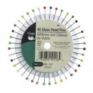 Glass Head Pins 1 1/4" Assorted (40)