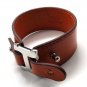 Letter H Buckle Titanium Leather Strap Bracelet for Men
