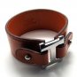 Letter H Buckle Titanium Leather Strap Bracelet for Men