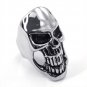 The New Men's Titanium Skeleton Mask Skull Silver Ring