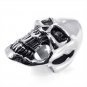 The New Men's Titanium Skeleton Mask Skull Silver Ring