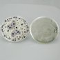 Compact Pocket Silver Mirror Butterfly Graphic for Girl