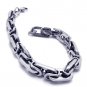Guy Jewelry Titanium Silver Jazz Steel Bracelet for Men