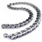 Wide Thick Styled Chain Necklace Steel Titanium Jewelry