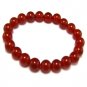 Brand New All Natural Red Agate Stone Elastic Bracelet