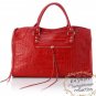 A Nuopi Crocodile Pattern Leather Shoulder Bag Designer