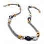 The New Men's Steel Mesh Necklace Silver Black & Gold