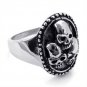 New Men's Skull Legion Titanium Steel Silver Guy's Ring