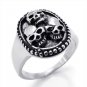 New Men's Skull Legion Titanium Steel Silver Guy's Ring