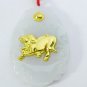 Jade Zodiac Ox 24k Gold Pendant Necklace