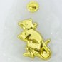 Natural Jade 24k Gold Zodiac Rat Pendant Necklace